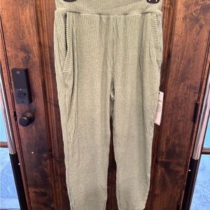 Glyder Ribbed Green Joggers